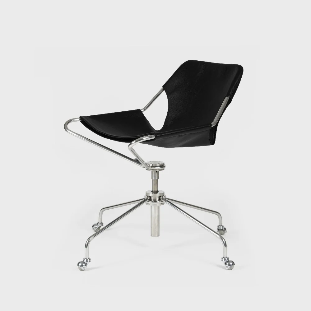 Paulistano Office Chair by Paulo Mendes da Rocha for OBJEKTO in Black Black Mat