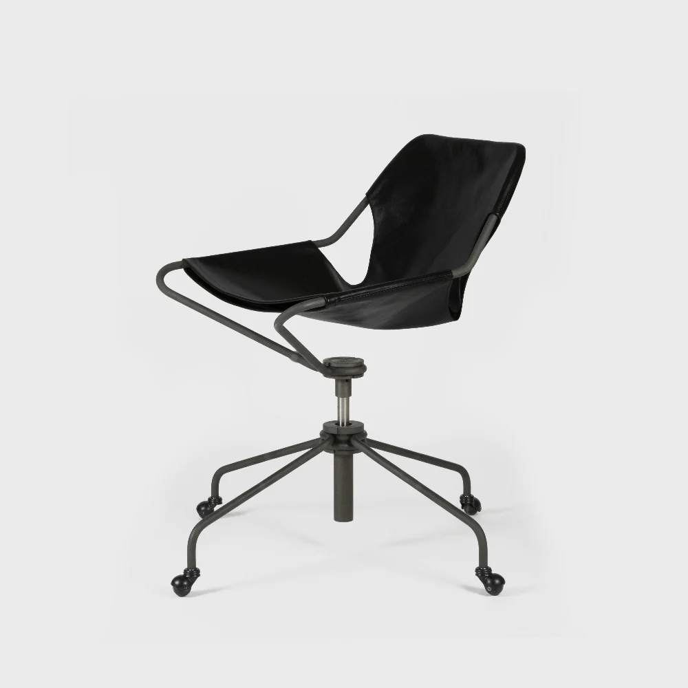 Paulistano Office Chair by Paulo Mendes da Rocha for OBJEKTO in Terracotta Black Mat