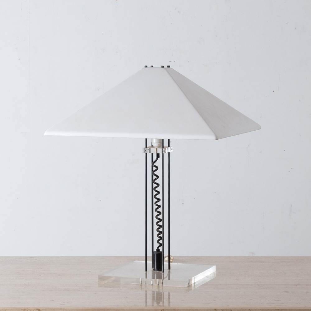 Vintage Table Lamp in Acryl and Metal