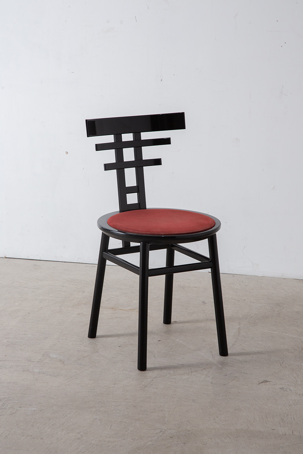 ‘SARI’ Chair by De Pas , D’Urbino and  Lomazzi for Sormani in Black and Red