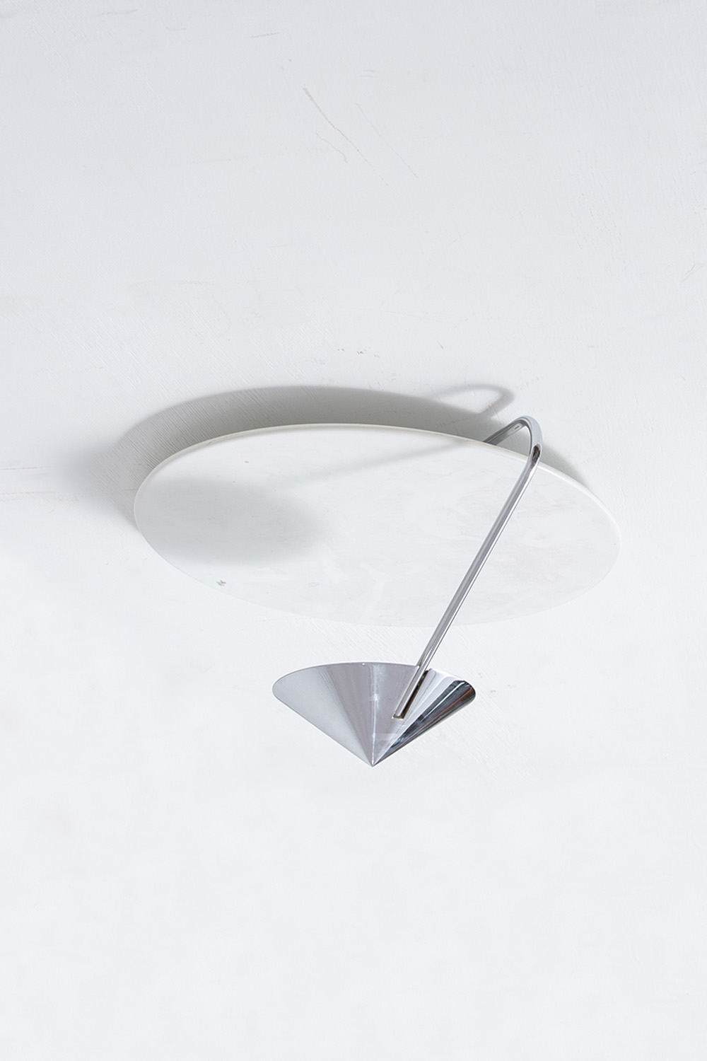 Wall and Ceiling Lamp in Chrome and White