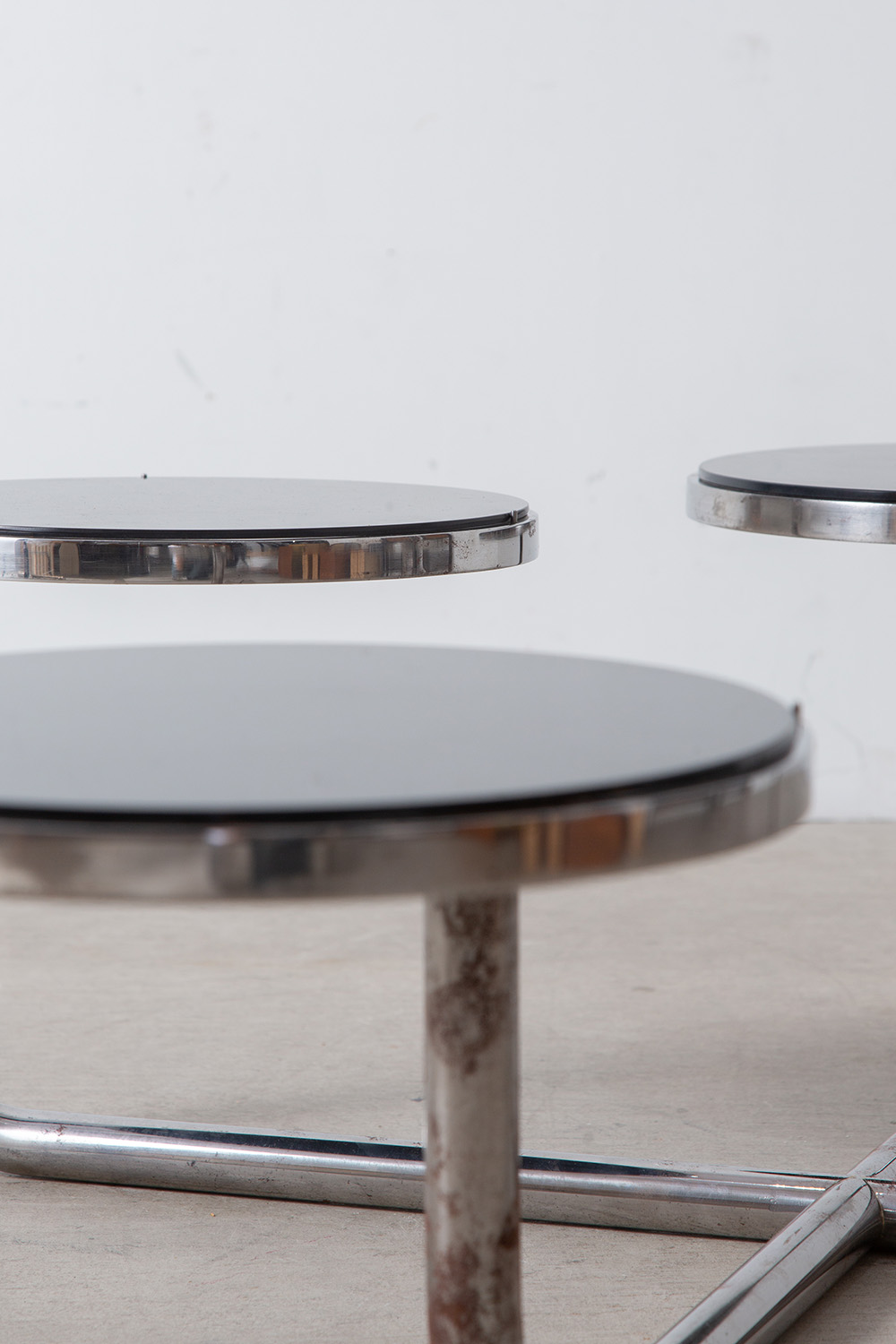 Coffee Table in Chrome and Glass