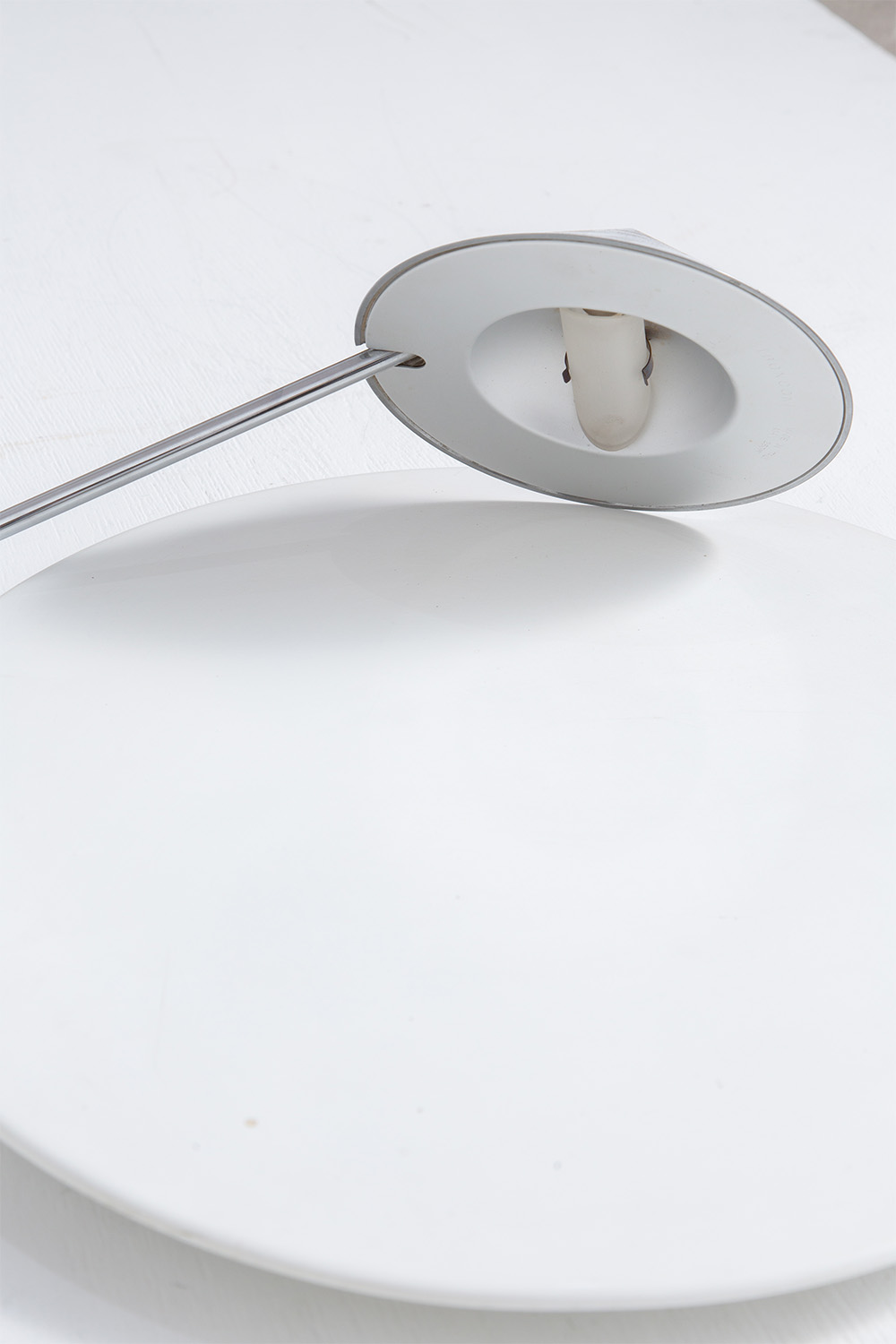 Wall and Ceiling Lamp in Chrome and White