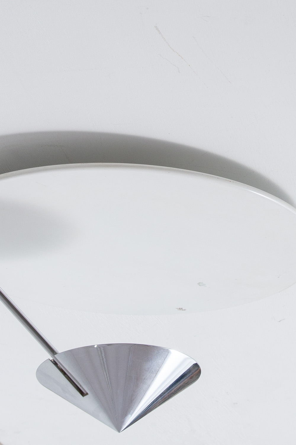 Wall and Ceiling Lamp in Chrome and White