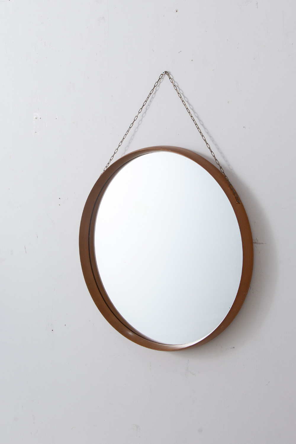 Vintage Hanging Mirror in Wood