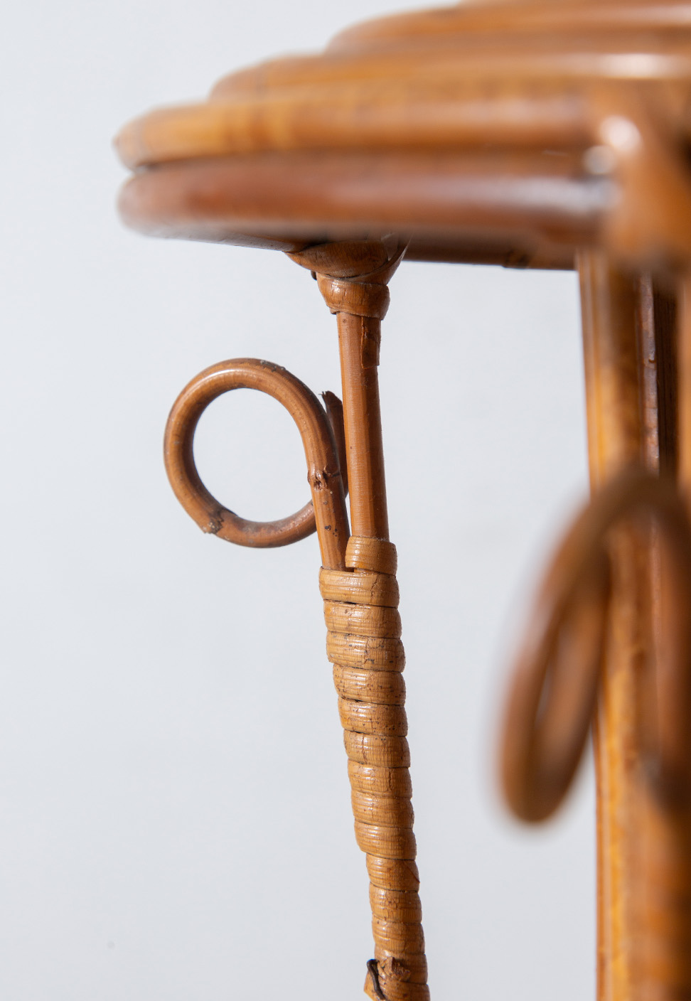 Vintage Pendant Lamp in Rattan