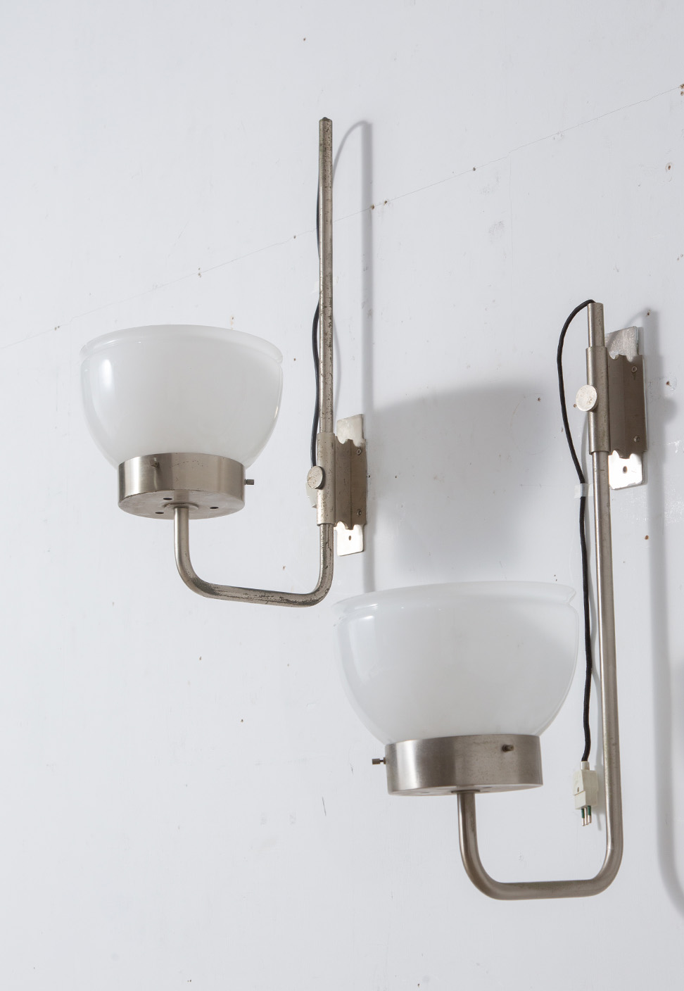 Sergio Mazza Style Wall lamp in Stainless and  Glass