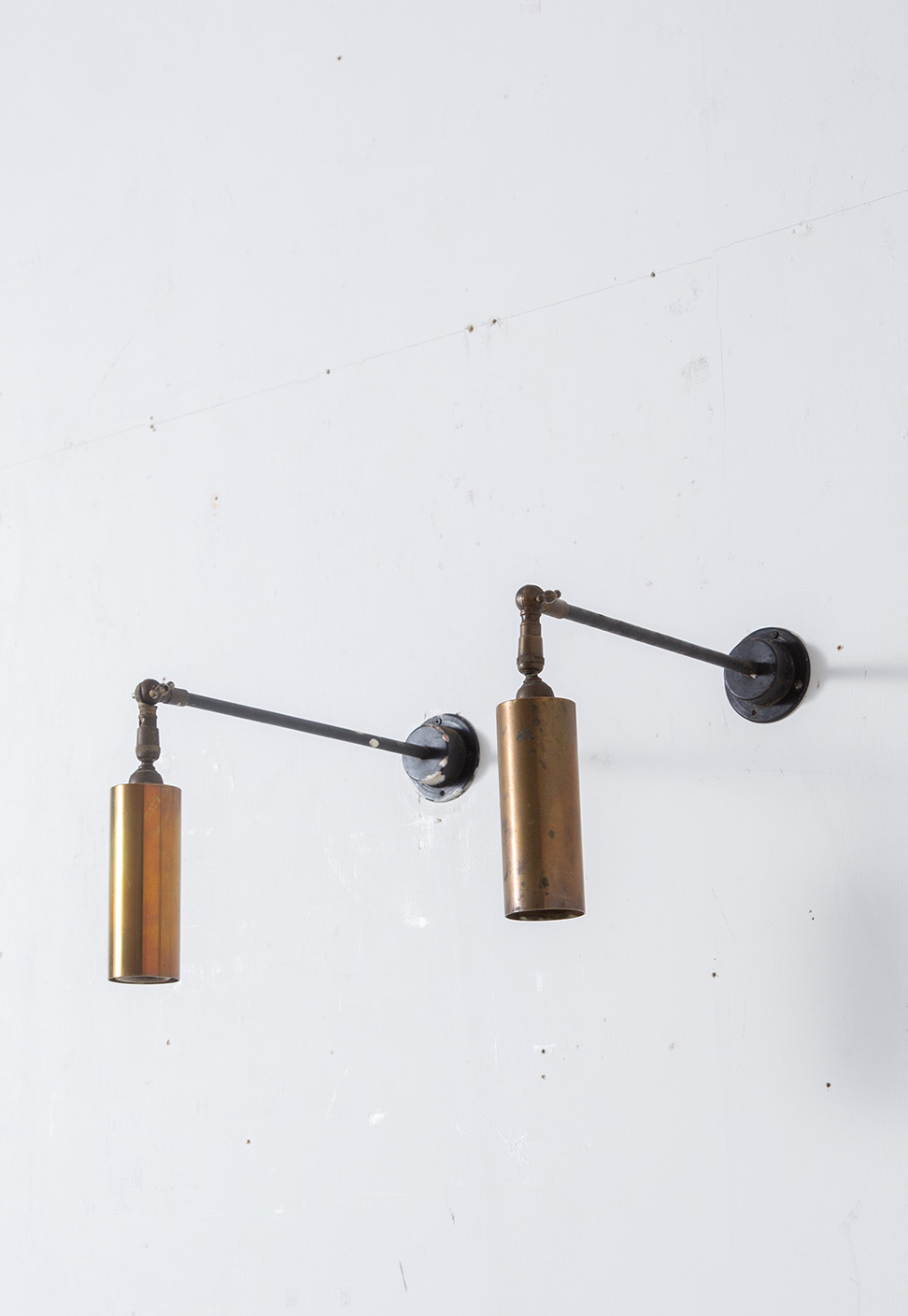 Wall Lamp in Brass and Metal