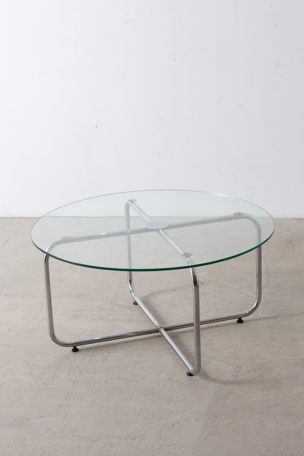 Coffee Table Set in Chrome and White