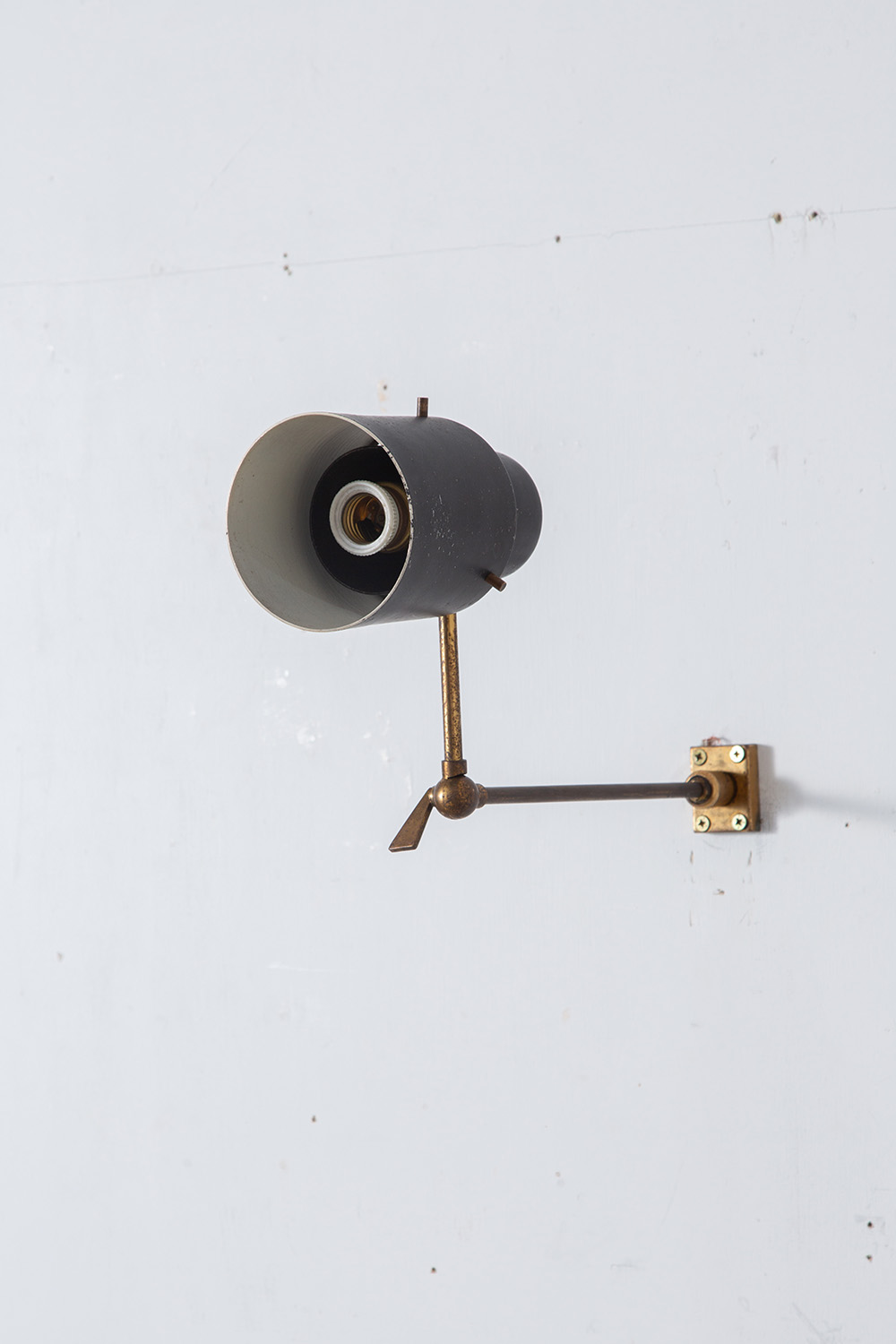 Adjustable Wall Lamp in Brass and Black #03