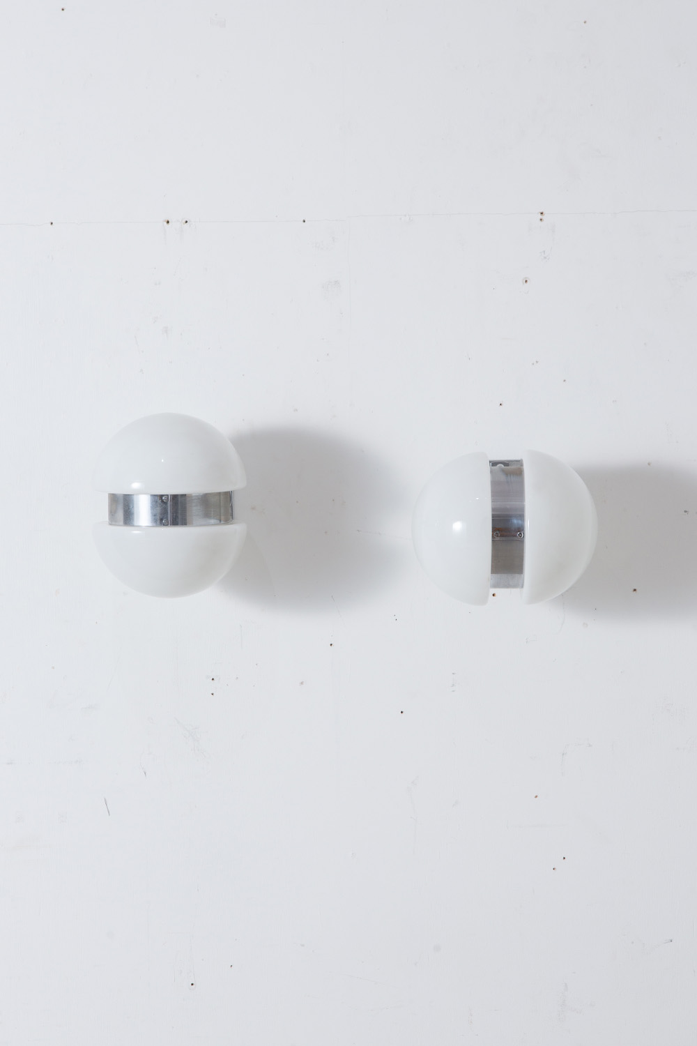 Dual Wall Lamp in Glass and Chrome