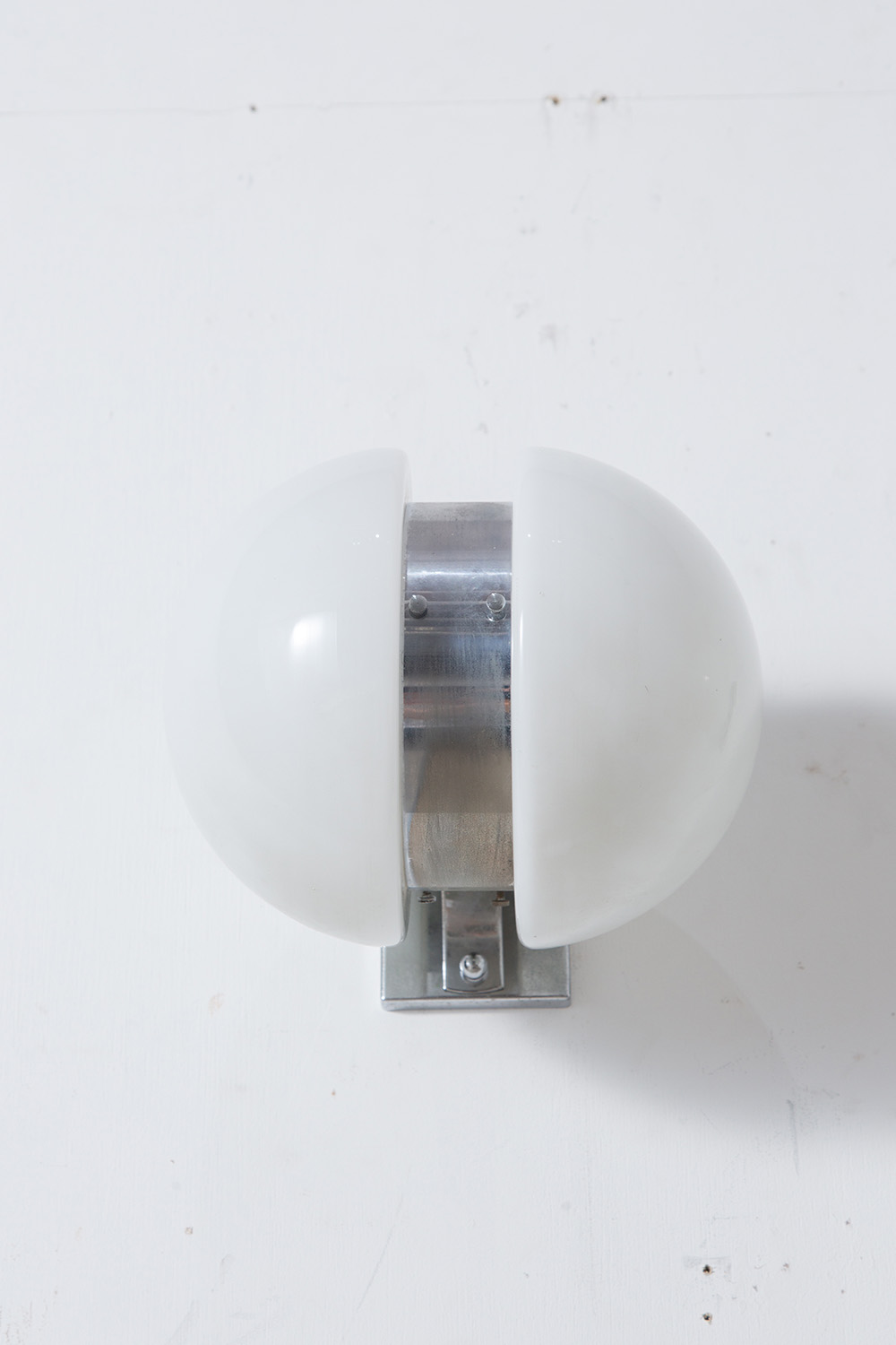 Dual Wall Lamp in Glass and Chrome