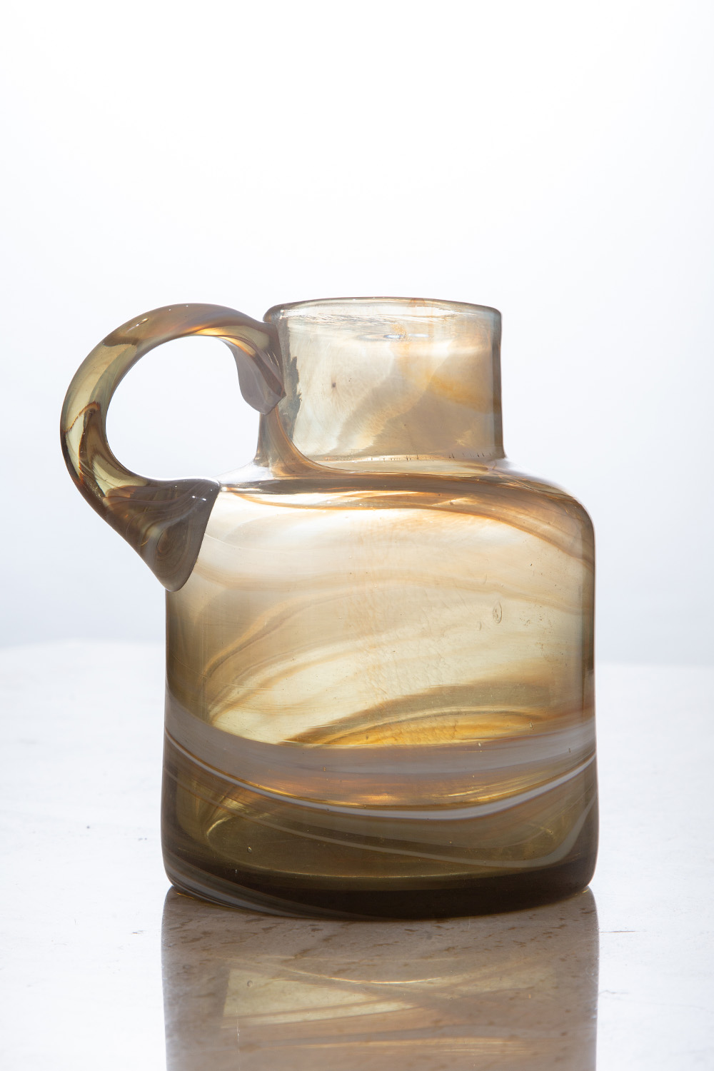 Vintage Pitcher in Glass and Grey