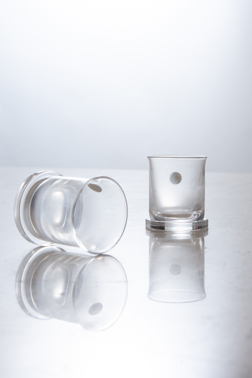 ‘Ginevra’ Liqueur Glass Set by Ettore Sottsass for Alessi in Crystal Glass