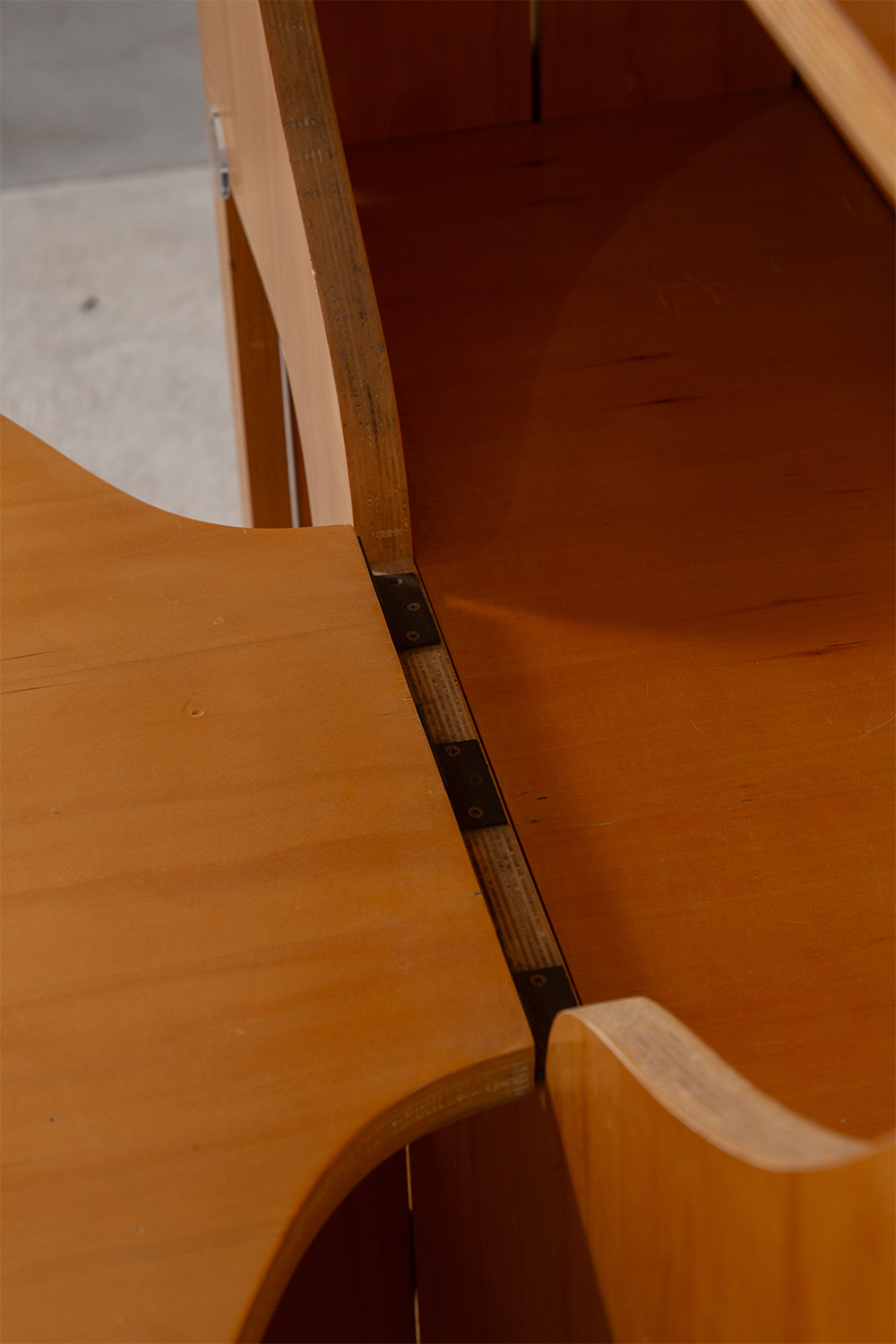 Bookcase with Flap Table by Anonima Design for Bonetto in Birch