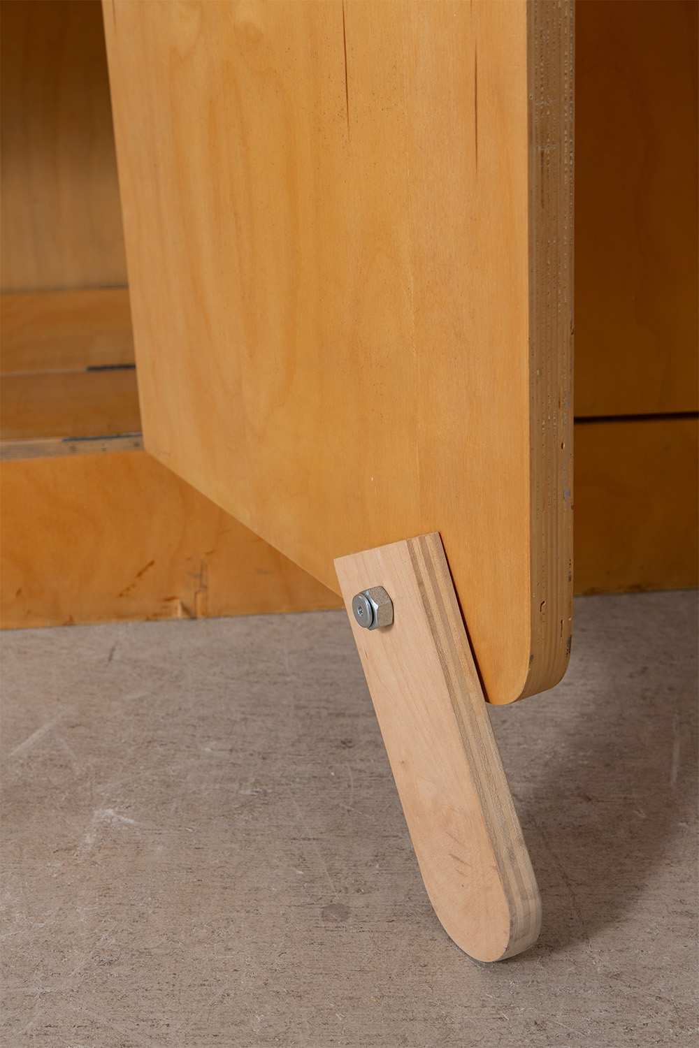 Bookcase with Flap Table by Anonima Design for Bonetto in Birch