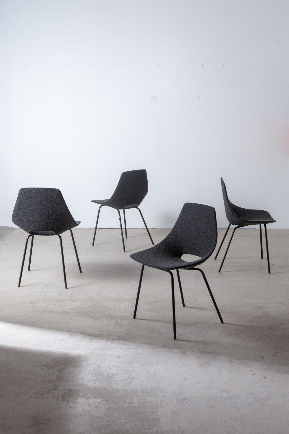 Amsterdam Chair by Pierre Guariche for Stainer in Dark Gray