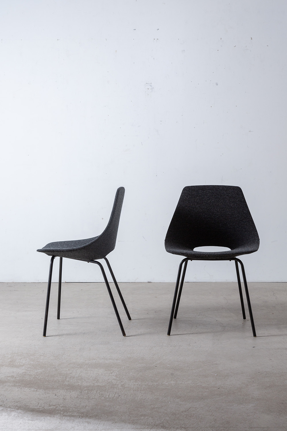 Amsterdam Chair by Pierre Guariche for Stainer in Dark Gray