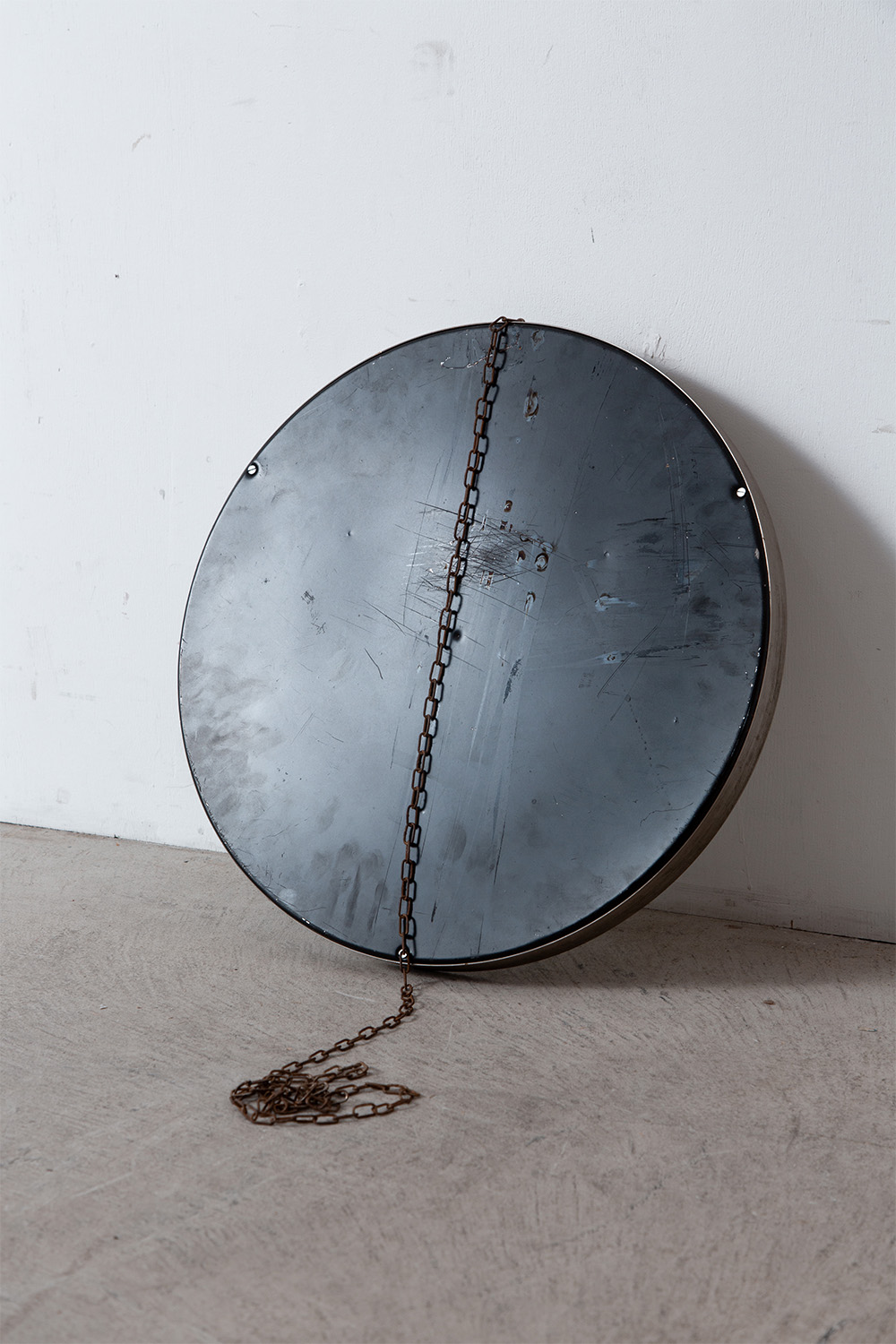 Round Wall  Mirror by Sergio Mazza for Artemide in Nickel