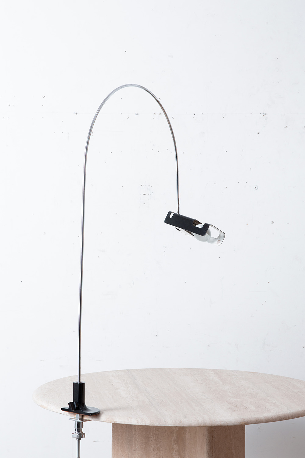 ‘Spider’ Desk Lamp by Joe Colombo for Oluce in Steel and Black