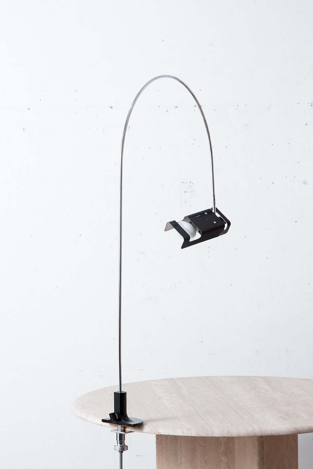 ‘Spider’ Desk Lamp by Joe Colombo for Oluce in Steel and Black