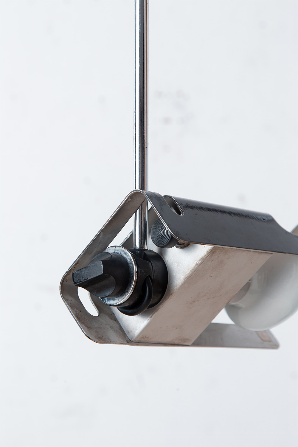 ‘Spider’ Desk Lamp by Joe Colombo for Oluce in Steel and Black