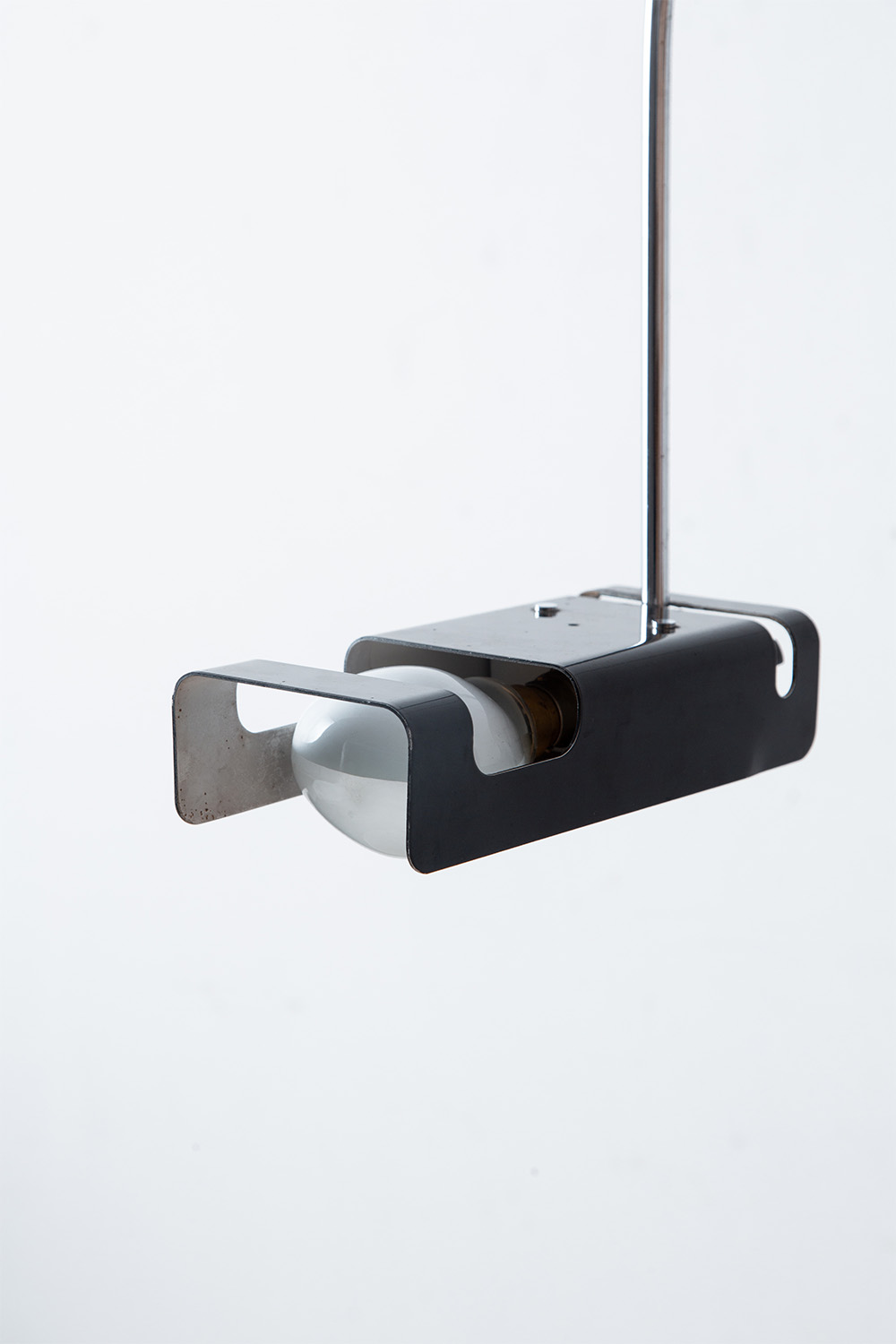 ‘Spider’ Desk Lamp by Joe Colombo for Oluce in Steel and Black