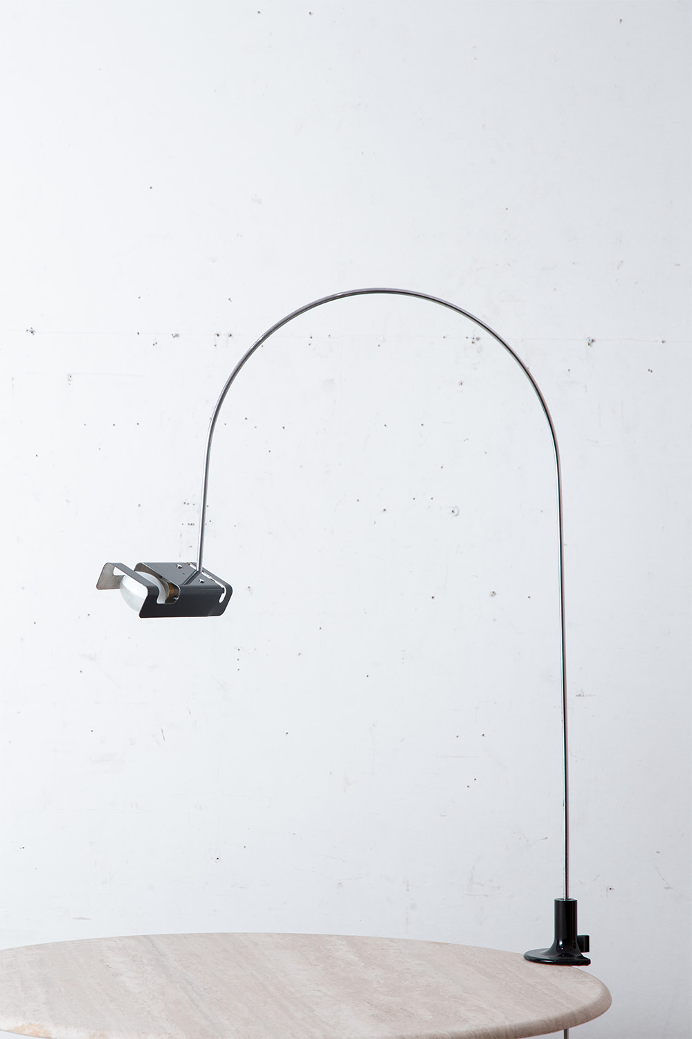 ‘Spider’ Desk Lamp by Joe Colombo for Oluce in Steel and Black