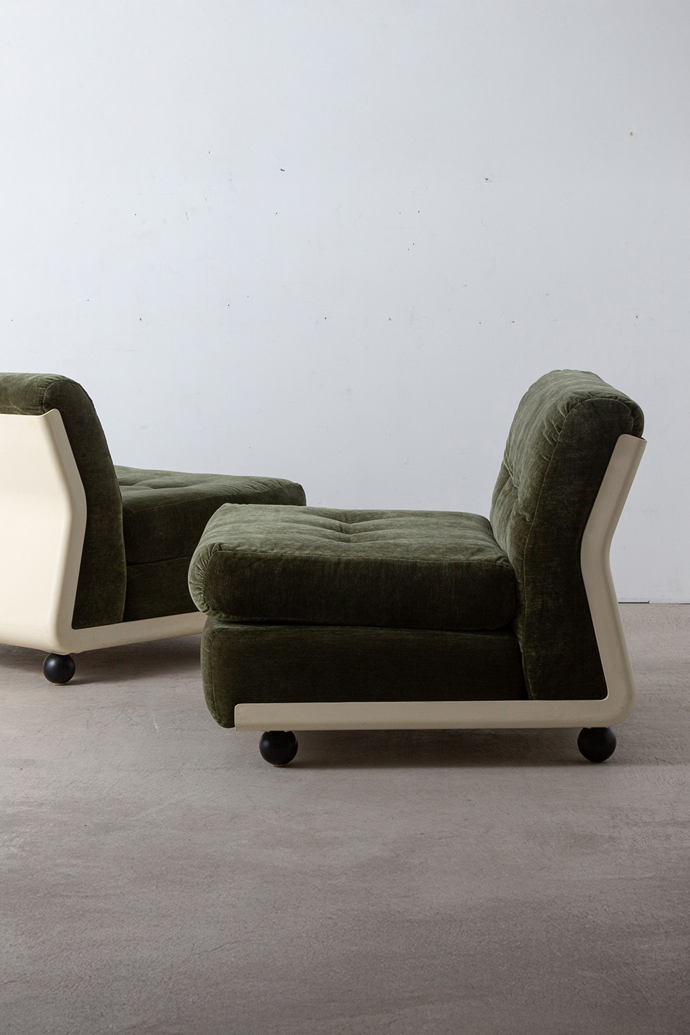 ‘Amanta’ Modular Sofa by Mario Bellini for C&B ITALY in Green and White