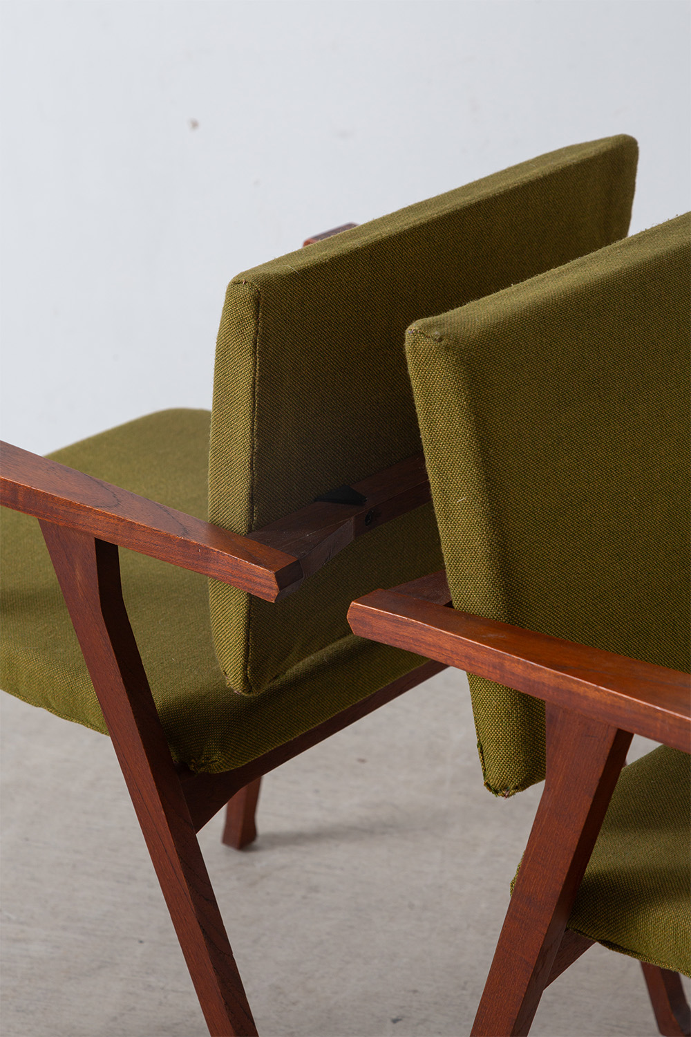 ‘Luisa’ Arm Chair by Franco Albini for Poggi in Wood and Fabric