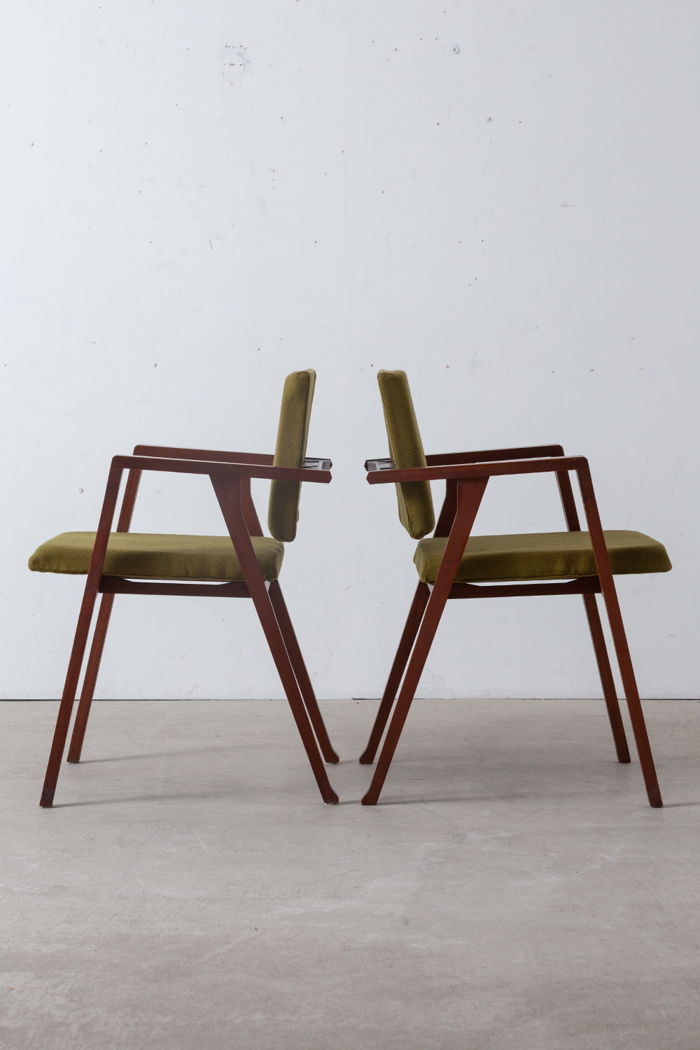 ‘Luisa’ Arm Chair by Franco Albini for Poggi in Wood and Fabric