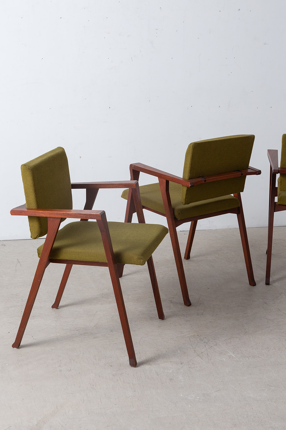 ‘Luisa’ Arm Chair by Franco Albini for Poggi in Wood and Fabric