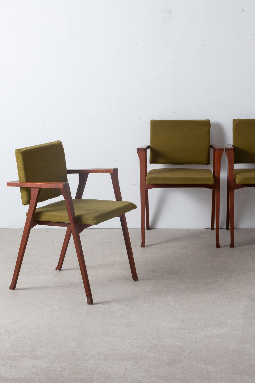 ‘Luisa’ Arm Chair by Franco Albini for Poggi in Wood and Fabric