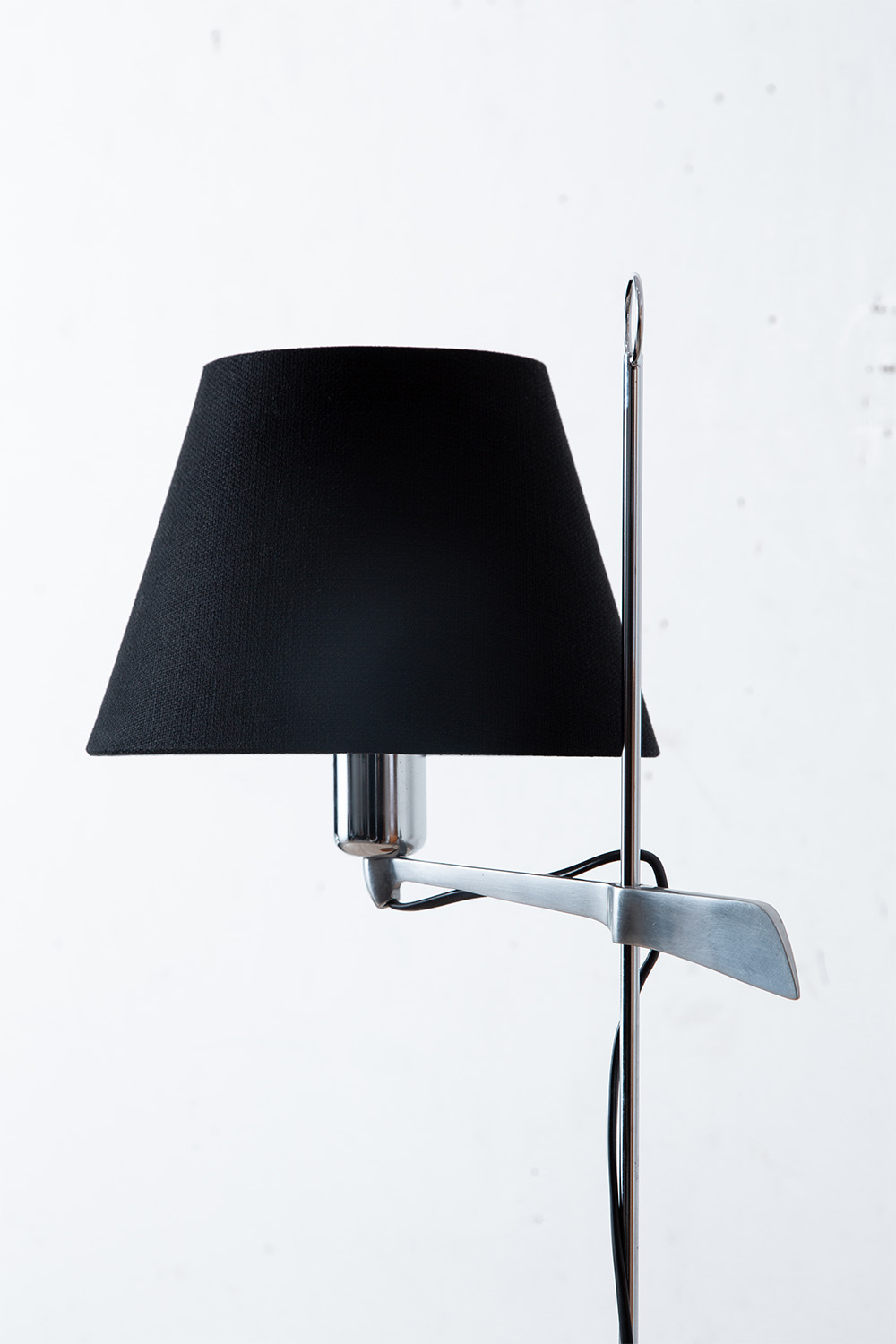 Table Lamp in Wood and Steel