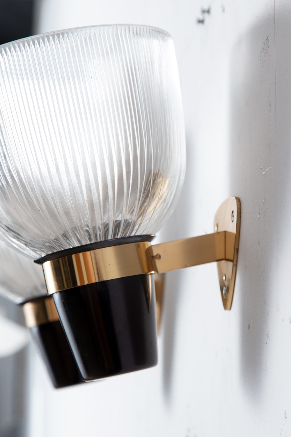 ‘LP5’ Wall Lamp by Ignazio Gardella for Azucena in Brass , Glass and Steel