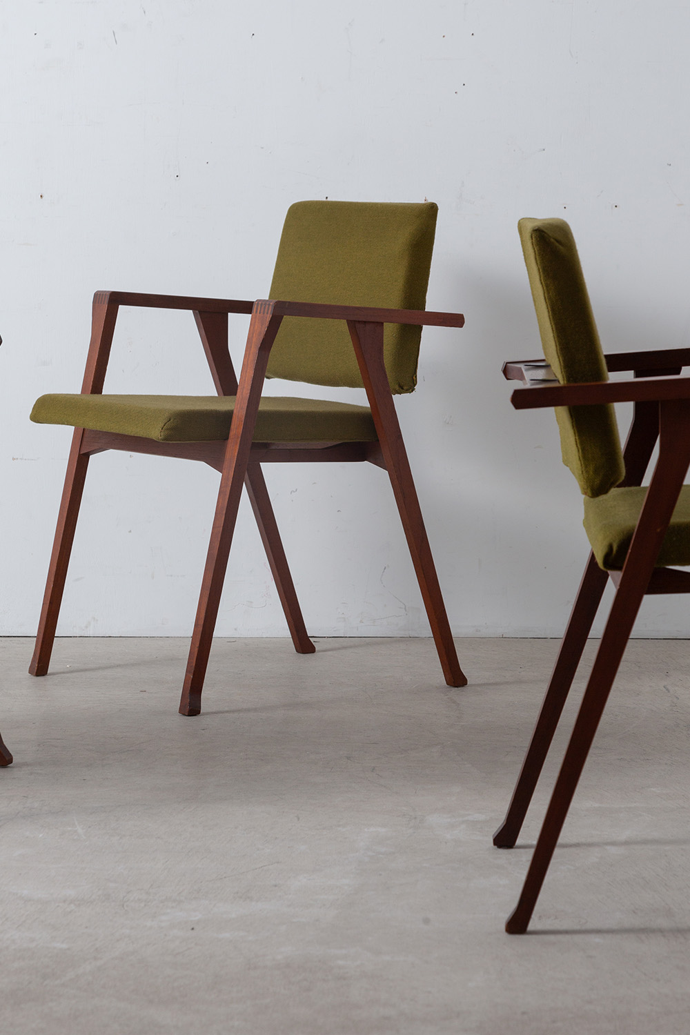 ‘Luisa’ Arm Chair by Franco Albini for Poggi in Wood and Fabric