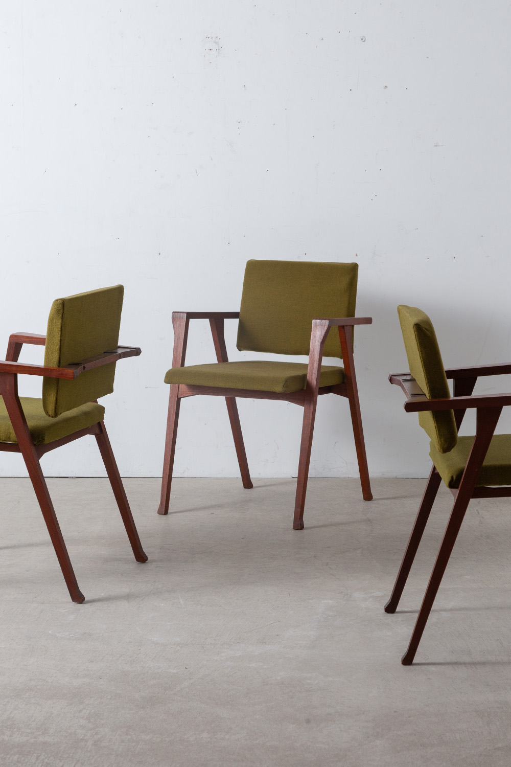 ‘Luisa’ Arm Chair by Franco Albini for Poggi in Wood and Fabric