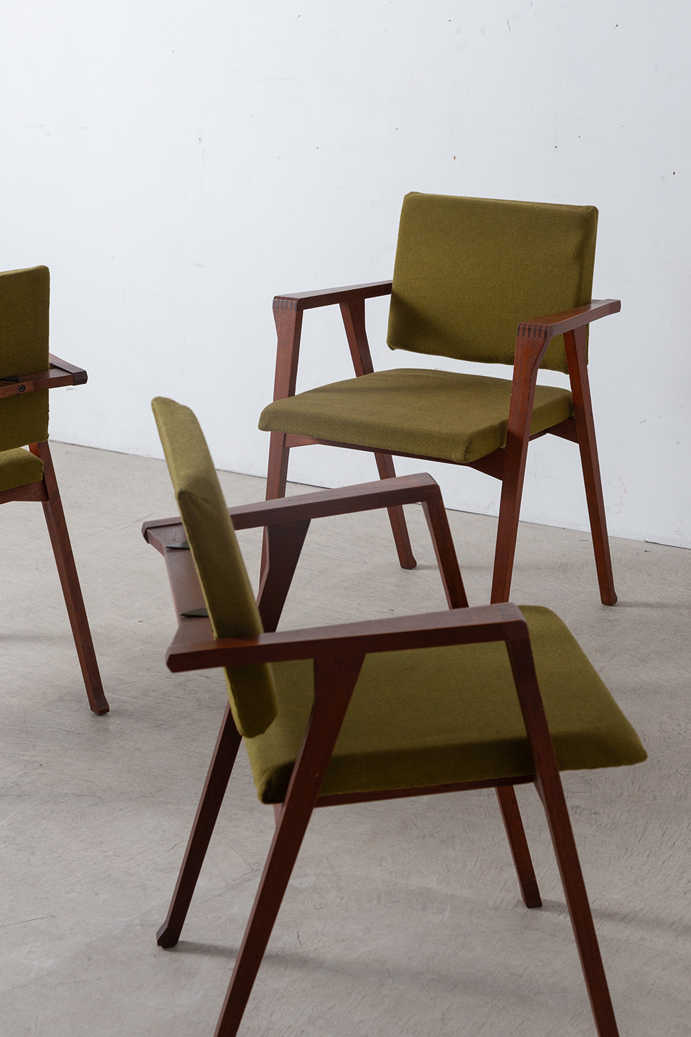 ‘Luisa’ Arm Chair by Franco Albini for Poggi in Wood and Fabric