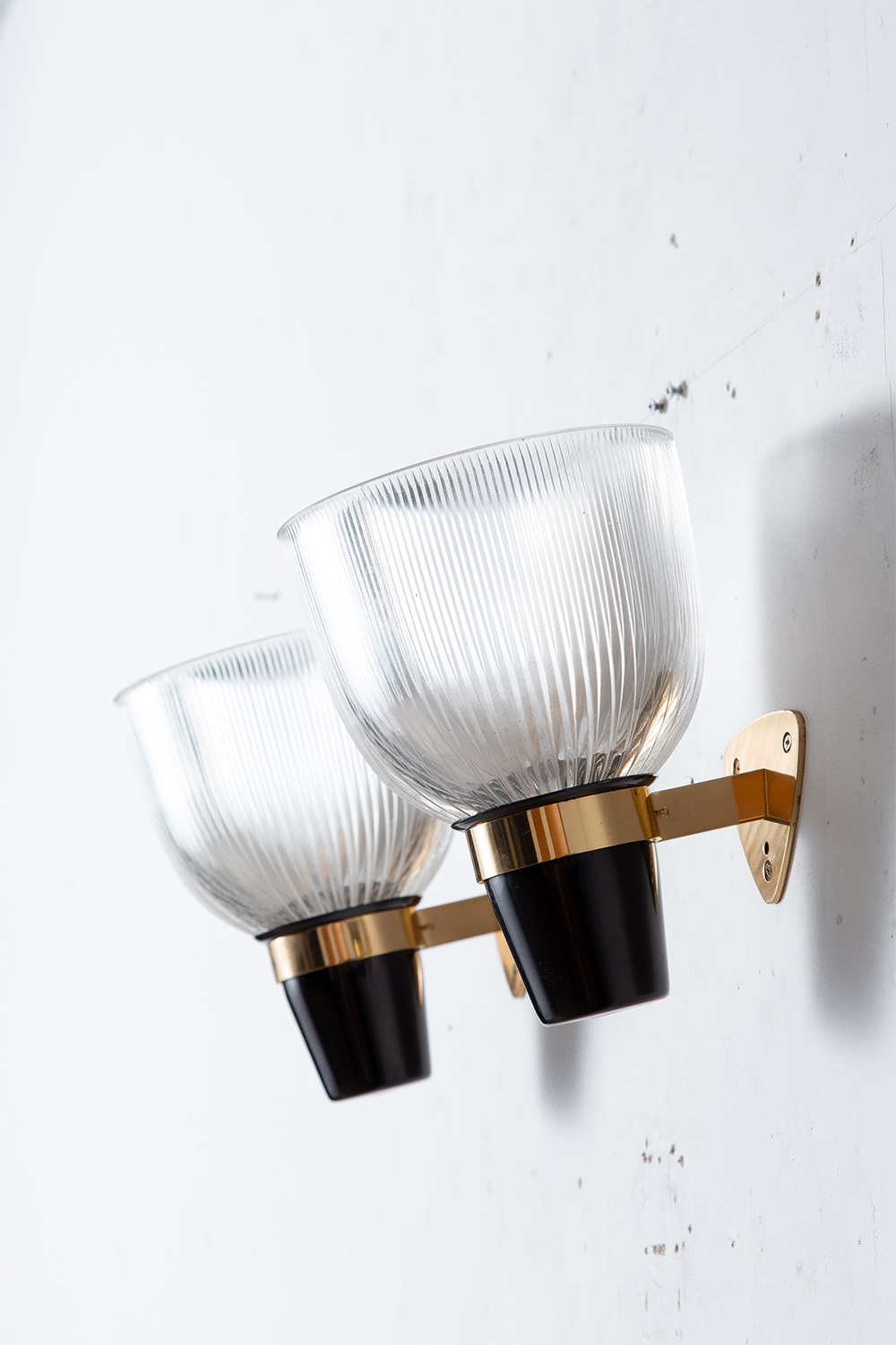 ‘LP5’ Wall Lamp by Ignazio Gardella for Azucena in Brass , Glass and Steel