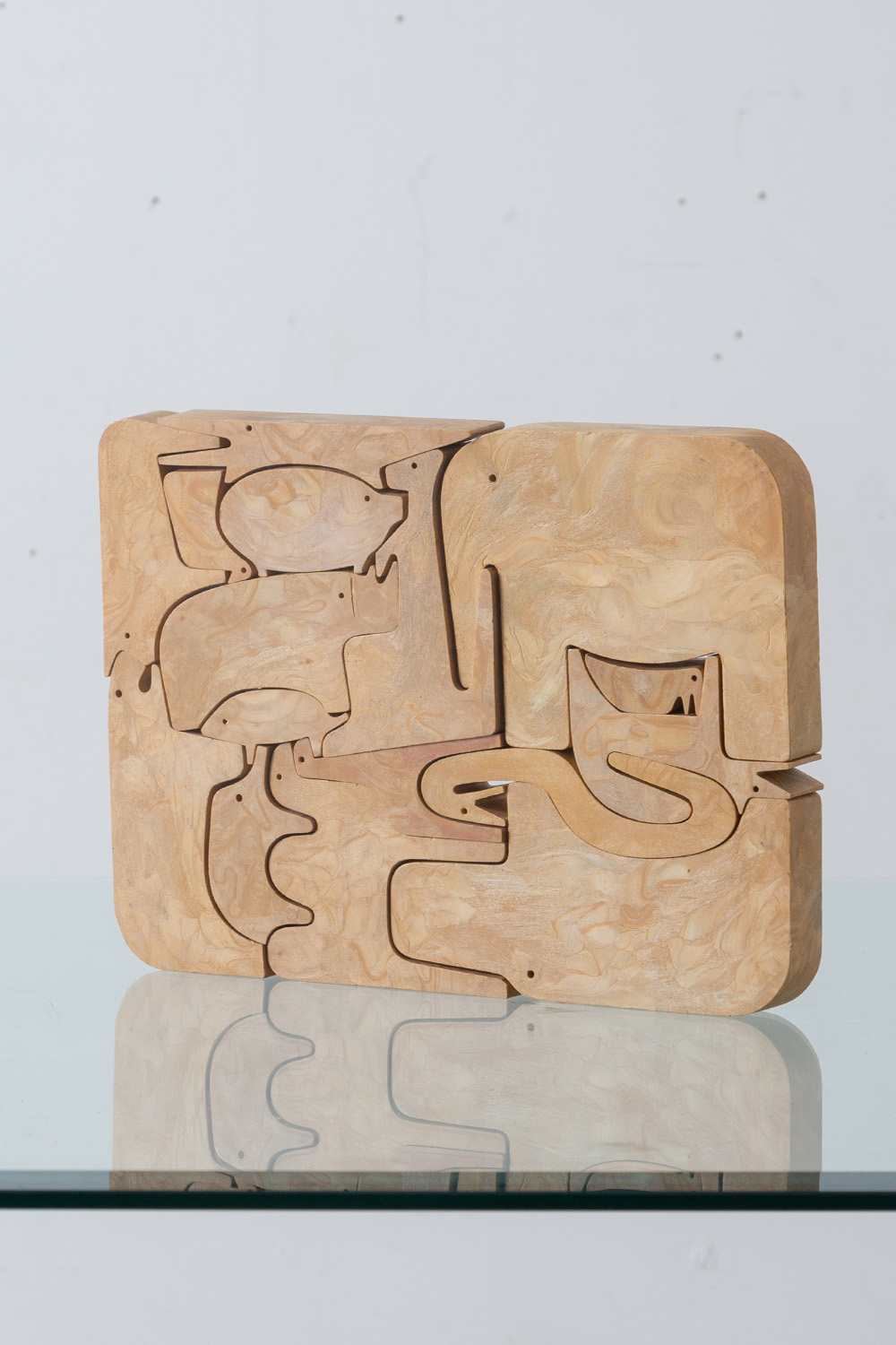 ‘16 animali’ Puzzle by Enzo Mari for DANESE in Wood