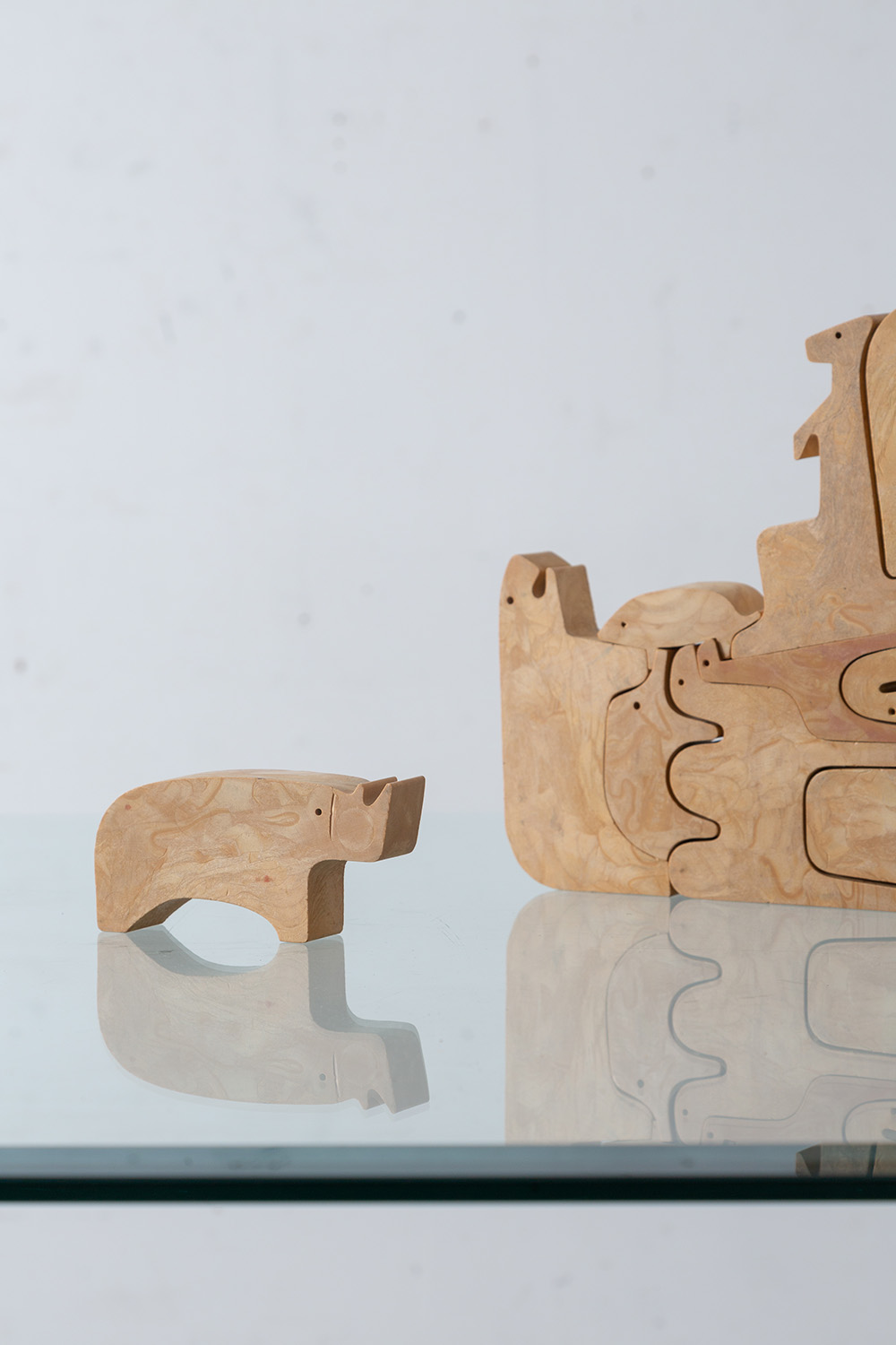 ‘16 animali’ Puzzle by Enzo Mari for DANESE in Wood