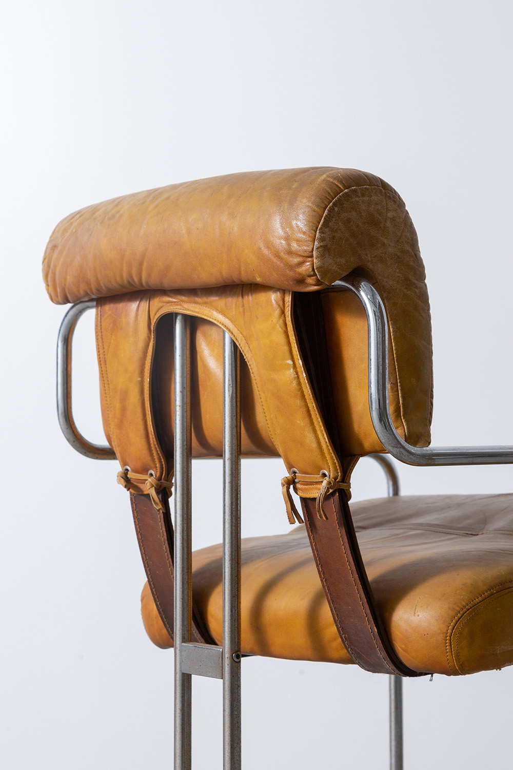 TUCROMA Chair by Guido Faleschini for 4 MARIANI in Yellow and Brown