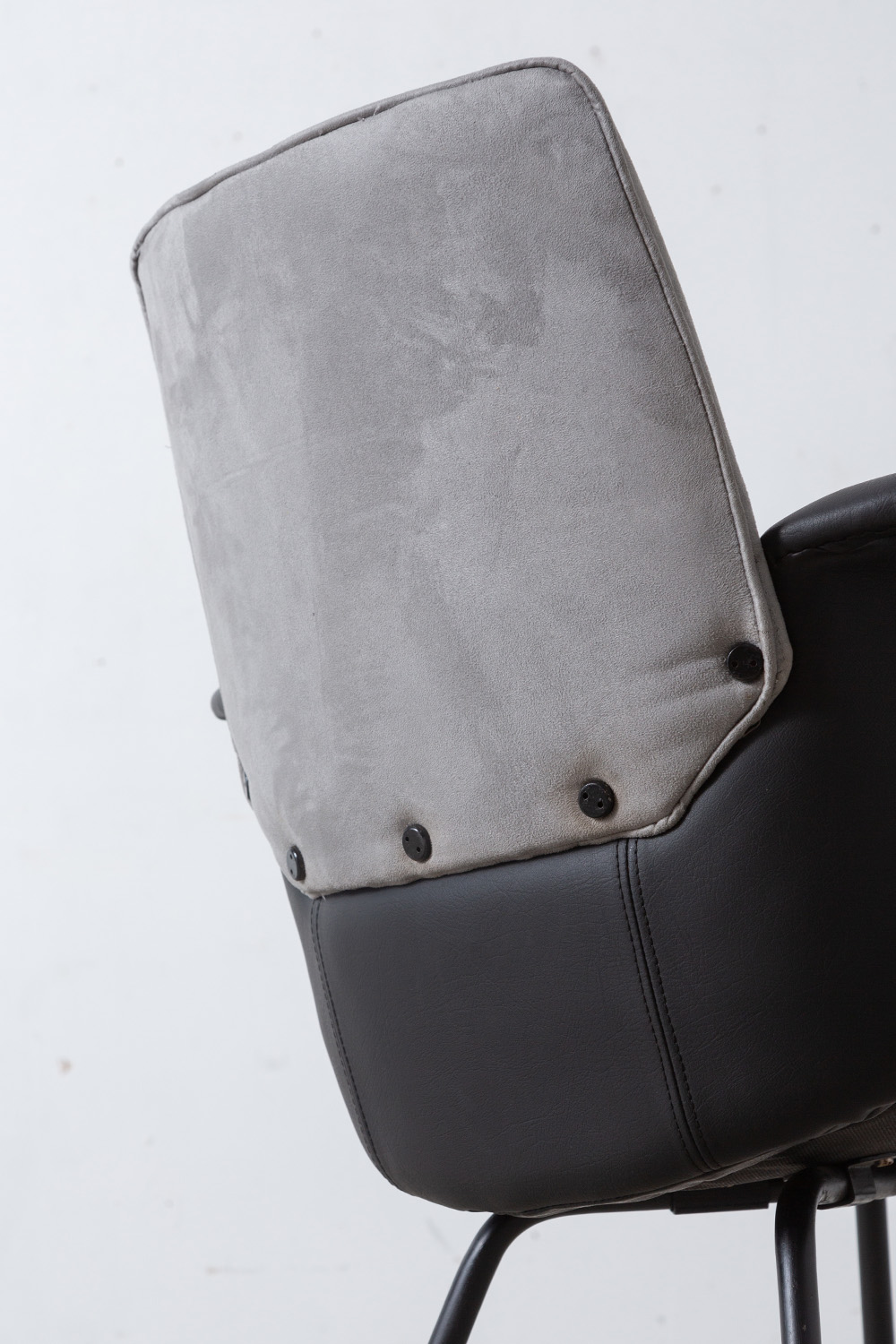 ‘Du 20’ Arm Chair by Gastone Rinaldi for RIMA in Metal , Leather and Fabric