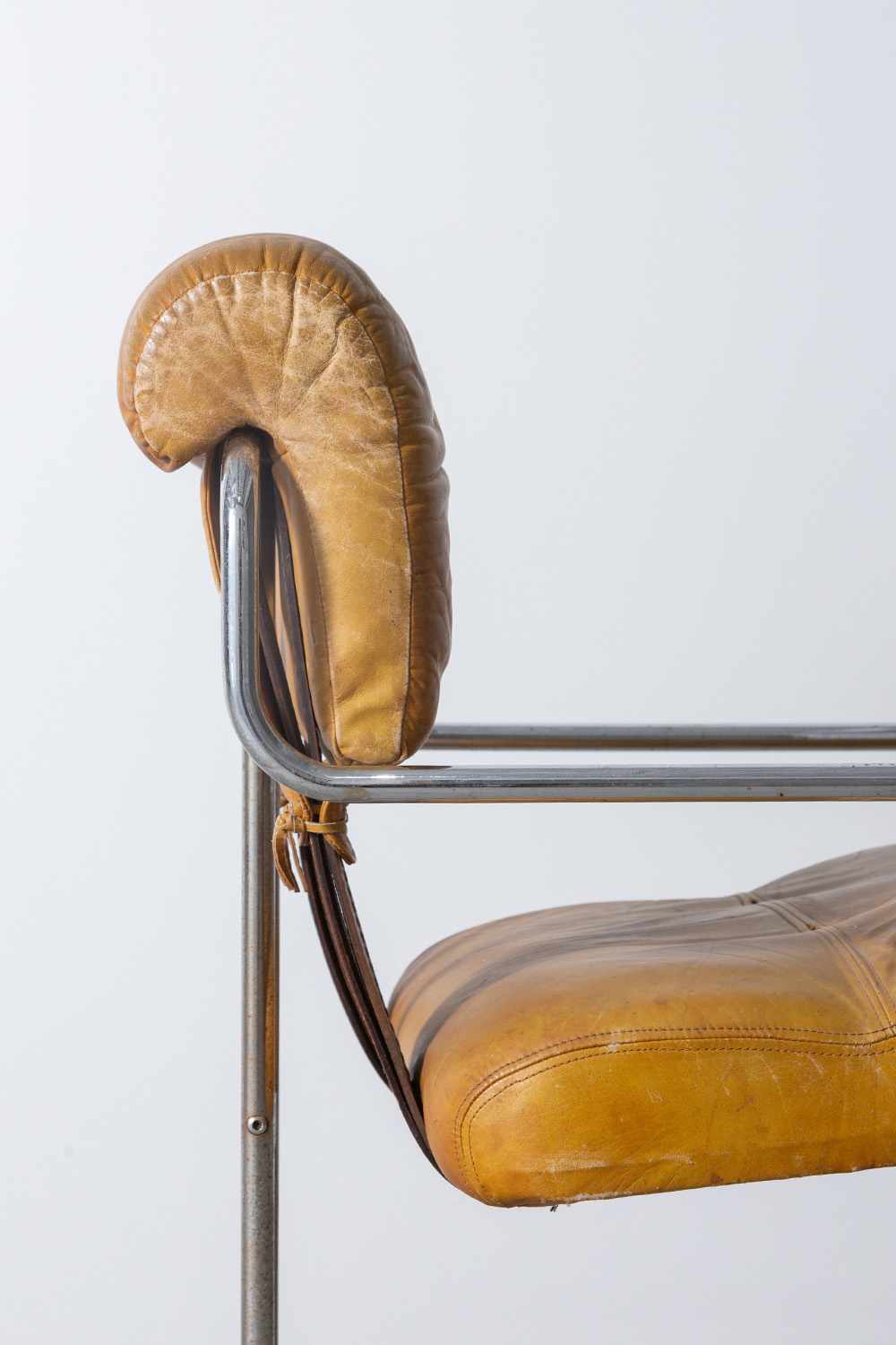 TUCROMA Chair by Guido Faleschini for 4 MARIANI in Yellow and Brown