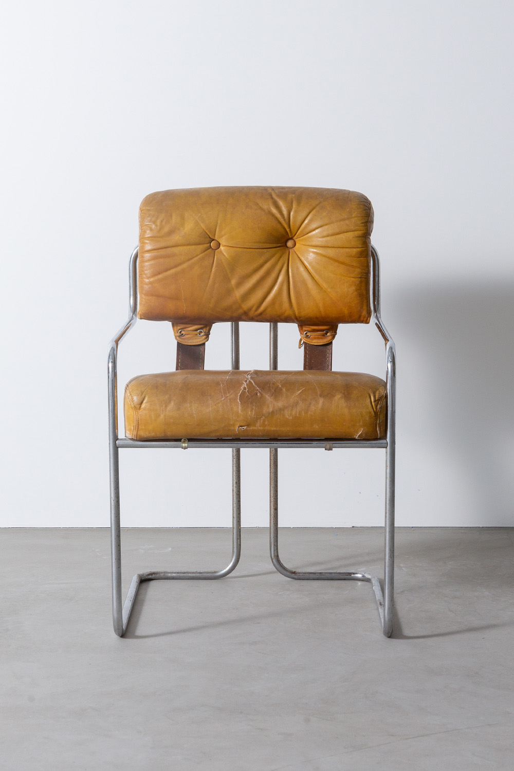 TUCROMA Chair by Guido Faleschini for 4 MARIANI in Yellow and Brown