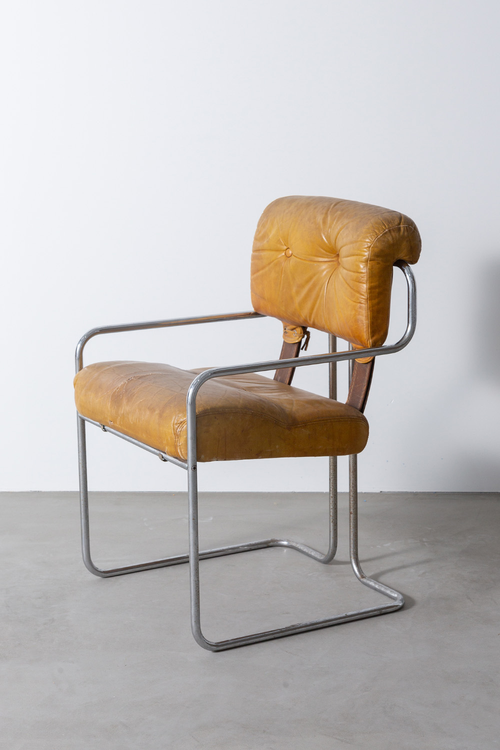 TUCROMA Chair by Guido Faleschini for 4 MARIANI in Yellow and Brown