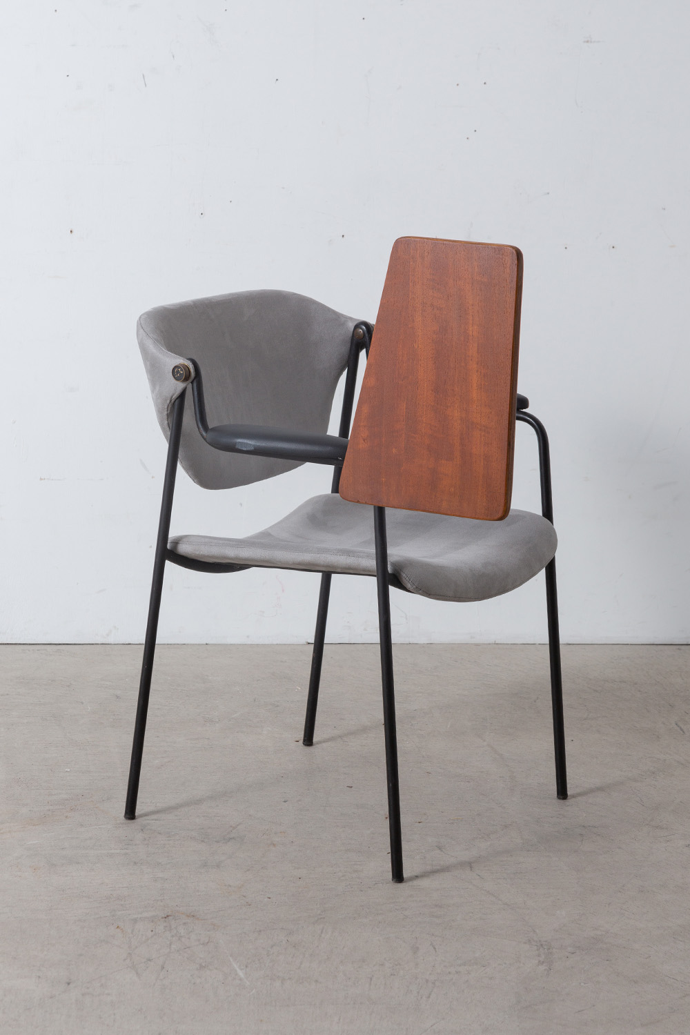 ‘Du 9a T’ Chair by Gastone Rinaldi for RIMA in Metal , Wood and Fabric