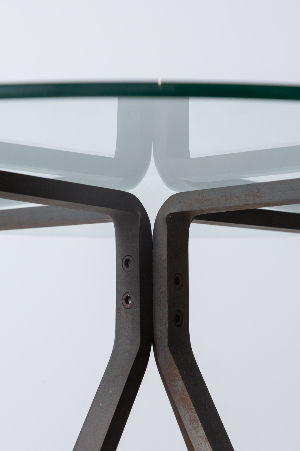 ‘Cugino’ Coffee Table by Enzo Mari for Driade in Glass and Steel