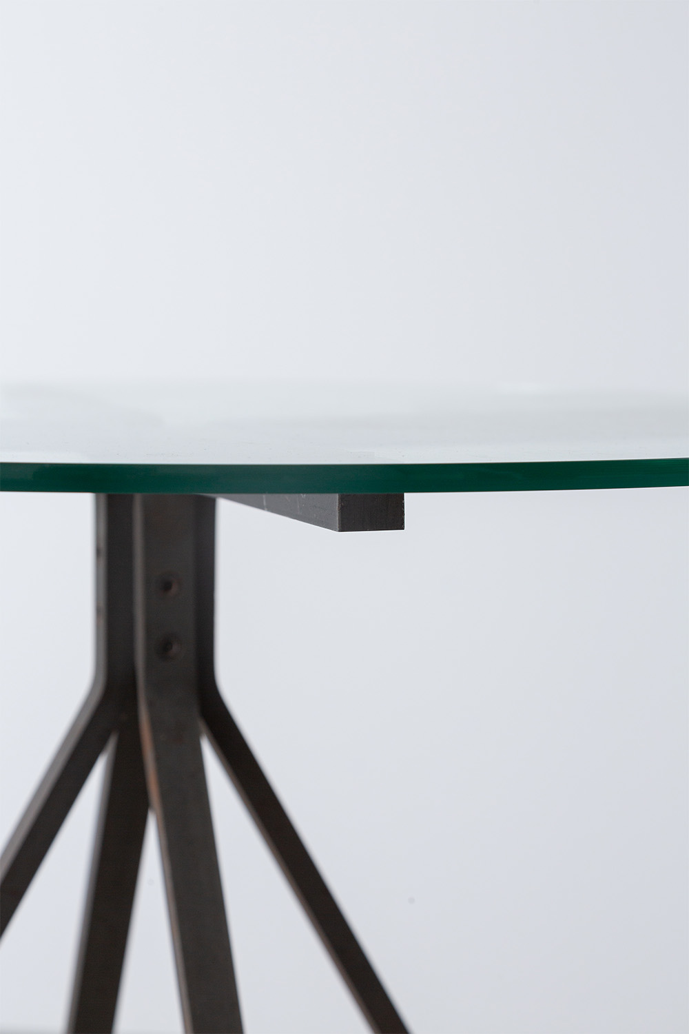 ‘Cugino’ Coffee Table by Enzo Mari for Driade in Glass and Steel