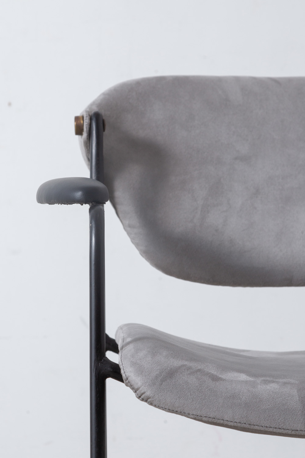 ‘Du 9a’ Chair by Gastone Rinaldi for RIMA in Metal and Fabric